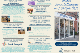 Unsere Veranstaltungen im 2. Halbjahr 2025
